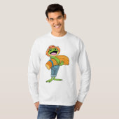 Frosch als Bauer mit Stroh T-Shirt (Vorne ganz)