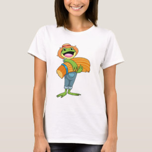 Frosch als Bauer mit Stroh T-Shirt
