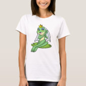 Frosch als Braut bei Hochzeit mit Krone T-Shirt (Vorderseite)