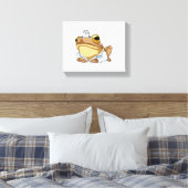 Frosch als Doktor mit Doctor's Coat Leinwanddruck (Insitu (Schlafzimmer))