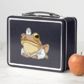 Frosch als Doktor mit Doctor's Coat Metall Brotdose (Beispiel)