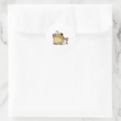 Frosch als Doktor mit Doctor's Coat Runder Aufkleber (Tasche)