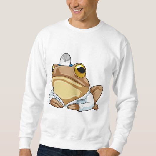 Frosch als Doktor mit Doctor's Coat Sweatshirt (Vorderseite)