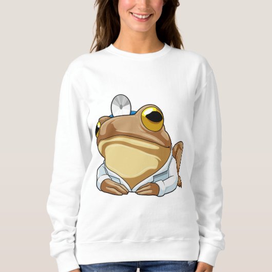 Frosch als Doktor mit Doctor's Coat Sweatshirt (Vorderseite)