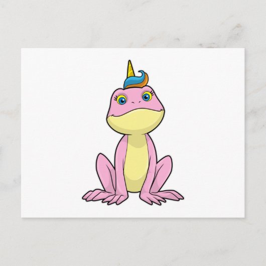 Frosch als Einhorn Postkarte (Vorderseite)