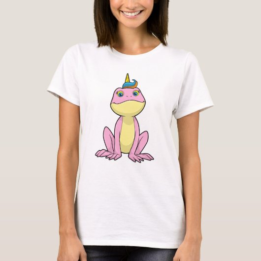 Frosch als Einhorn T-Shirt (Vorderseite)