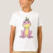 Frosch als Einhorn T-Shirt (Vorderseite)