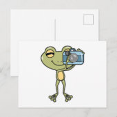 Frosch als Fotograf mit Kamera Postkarte (Vorne/Hinten)