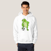 Frosch als Fußballspieler mit Fußball Hoodie (Vorne ganz)
