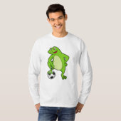 Frosch als Fußballspieler mit Fußball T-Shirt (Vorne ganz)