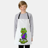 Frosch als Hiker mit Rucksack Schürze (Getragen)