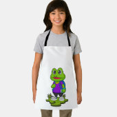 Frosch als Hiker mit Rucksack Schürze (Insitu)