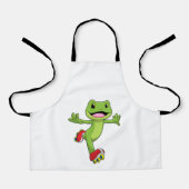 Frosch als Inline-Skater mit Roller-Skaten Schürze (Vorderseite)