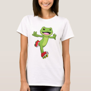 Frosch als Inline-Skater mit Roller-Skaten T-Shirt
