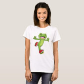 Frosch als Inline-Skater mit Roller-Skaten T-Shirt (Vorne ganz)