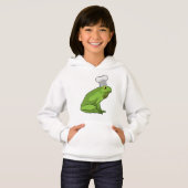 Frosch als Koch mit Koch Hut Hoodie (Vorne ganz)