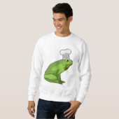 Frosch als Koch mit Koch Hut Sweatshirt (Vorne ganz)
