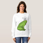 Frosch als Koch mit Koch Hut Sweatshirt (Vorne ganz)