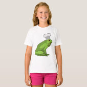 Frosch als Koch mit Koch Hut T-Shirt (Vorne ganz)