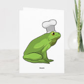 Frosch als Koch mit Kochmütze Karte (Rückseite)