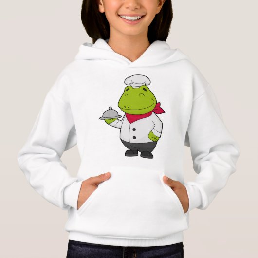 Frosch als Koch mit Platter Hoodie (Vorderseite)