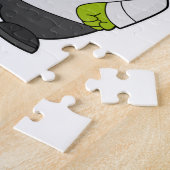 Frosch als Koch mit Platter Puzzle (Seite)