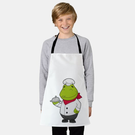 Frosch als Koch mit Platter Schürze (Getragen)