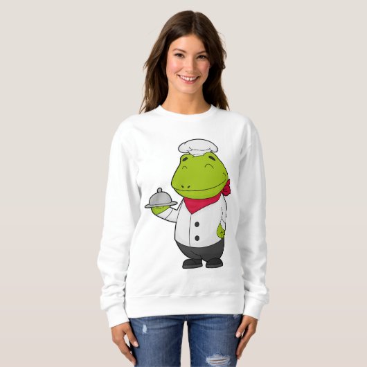 Frosch als Koch mit Platter Sweatshirt (Vorne ganz)