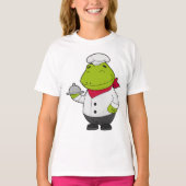Frosch als Koch mit Platter T-Shirt (Vorderseite)