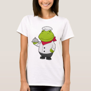 Frosch als Koch mit Platter T-Shirt