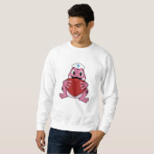 Frosch als Krankenschwester mit Herz Sweatshirt (Vorne ganz)
