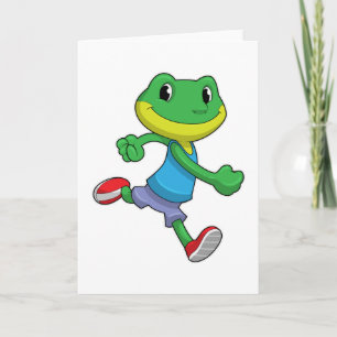 Frosch als Läufer beim Laufen Karte