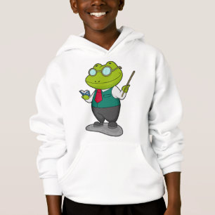 Frosch als Lehrer mit Buch Hoodie