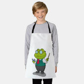 Frosch als Lehrer mit Buch Schürze (Getragen)