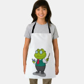 Frosch als Lehrer mit Buch Schürze (Insitu)
