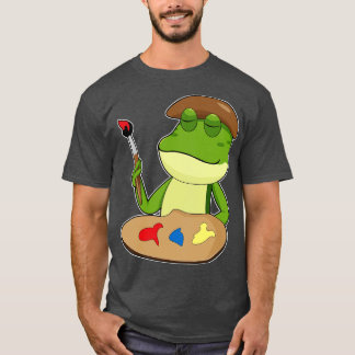 Frosch als Maler mit Pinsel und Farbe T-Shirt