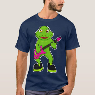 Frosch als Musiker mit Gitarre T-Shirt