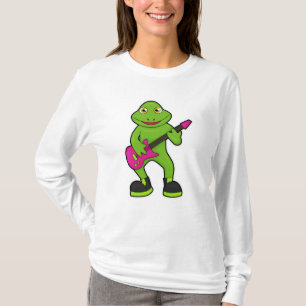 Frosch als Musiker mit Gitarre T-Shirt