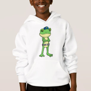 Frosch als Polizeibeamter mit Polizeihut Hoodie