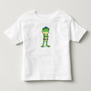 Frosch als Polizeibeamter mit Polizeihut Kleinkind T-shirt