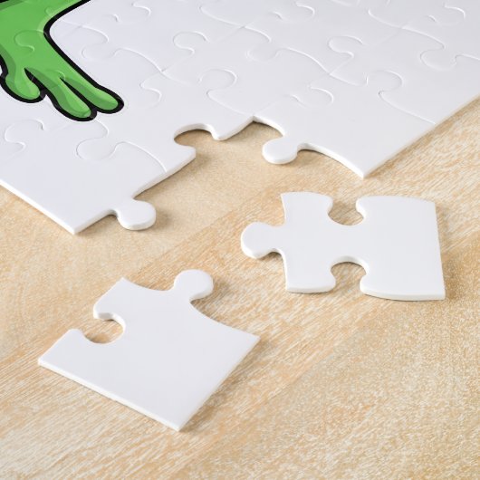 Frosch als Polizeibeamter mit Polizeihut Puzzle (Seite)