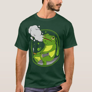 Frosch als Raucher mit Zigar T-Shirt