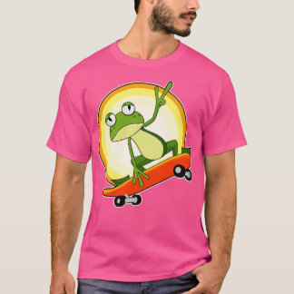 Frosch als Skater mit Skateboard T-Shirt