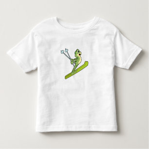 Frosch als Skijumper mit Ski.PNG Kleinkind T-shirt