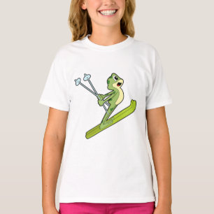 Frosch als Skijumper mit Ski.PNG T-Shirt
