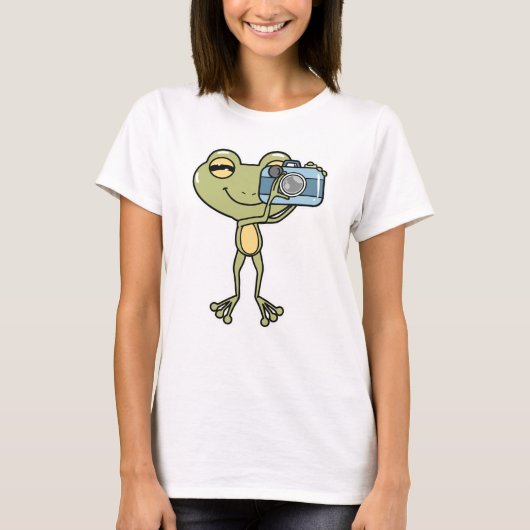 Frosch als Student mit Buch T-Shirt (Vorderseite)