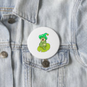 Frosch als Zauberer mit Zauberstab Button (Beispiel)