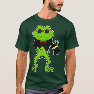 Frosch als Zauberer mit Zauberstab-Hut T-Shirt