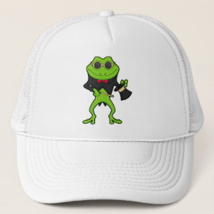 Frosch als Zauberer mit Zauberstab & Hut Truckerkappe