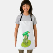 Frosch als Zauberer mit Zauberstab Schürze (Insitu)